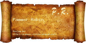 Pammer Robin névjegykártya